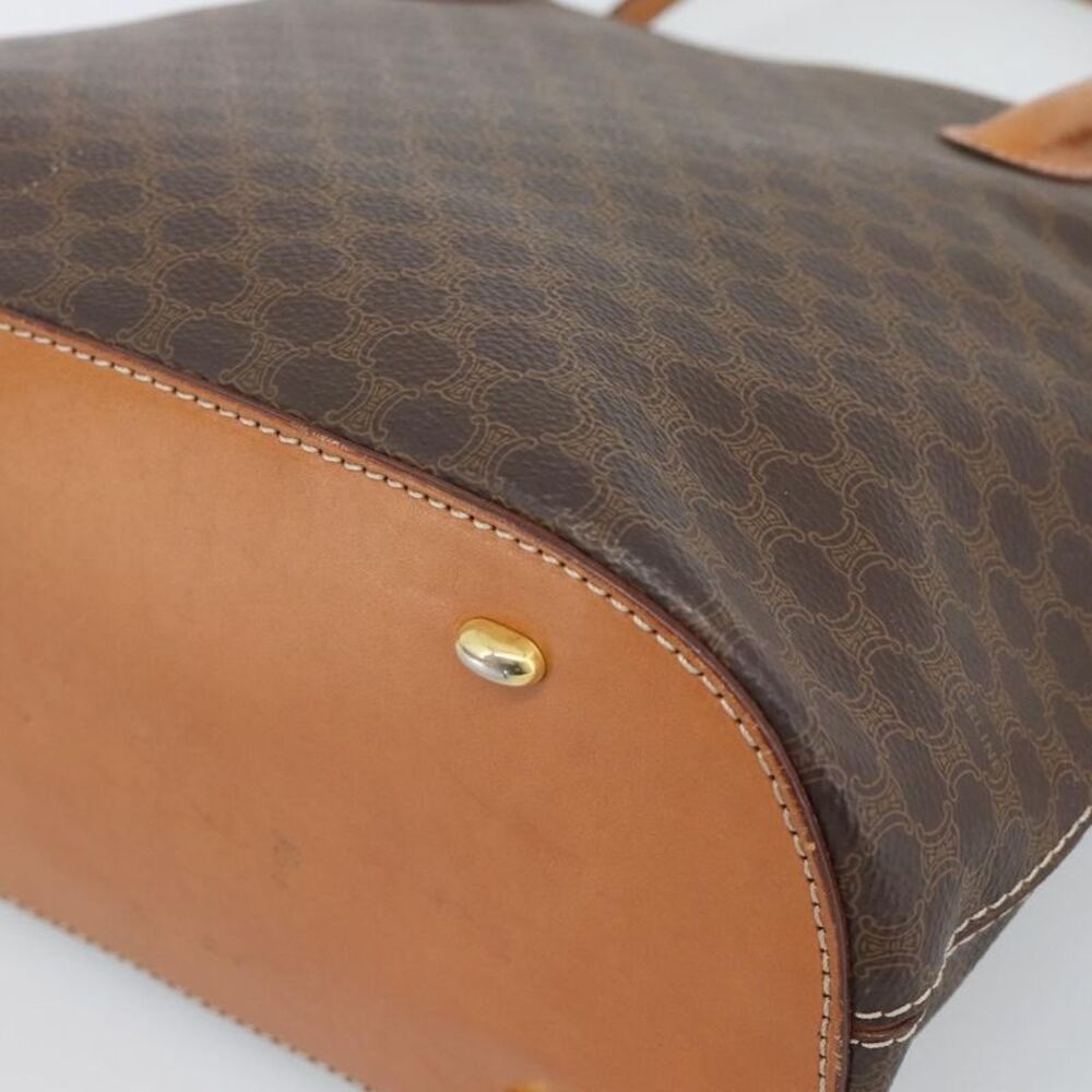 Celine Vintage Macadam Handbag Canvas Brown Canvas Handbag - Picture 11 of 16